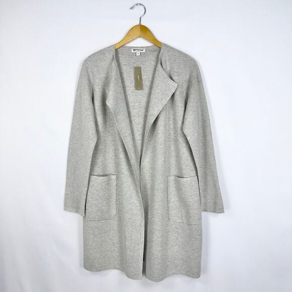 J Crew Women's Juliette Wool Blend Collarless Sweater Blazer Small Heather Gray - Picture 2 of 16